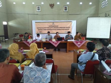 Rapat Penyampaian Daftar Calon Tetap (DCT) Anggota DPRD Kabupaten Bantul Pemilu 2019 